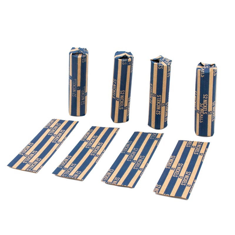 CAROUSELCHECKS Nickel Coin Wrappers, 100 Flat Striped Coin Wrappers - Image 3